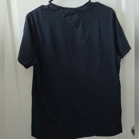 Tommy Hilfiger Mens Navy Blue Short Sleeve Logo Graphic T-Shirt Size Med - Picture 2 of 4